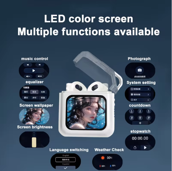 Smart Headphones With LCD Display