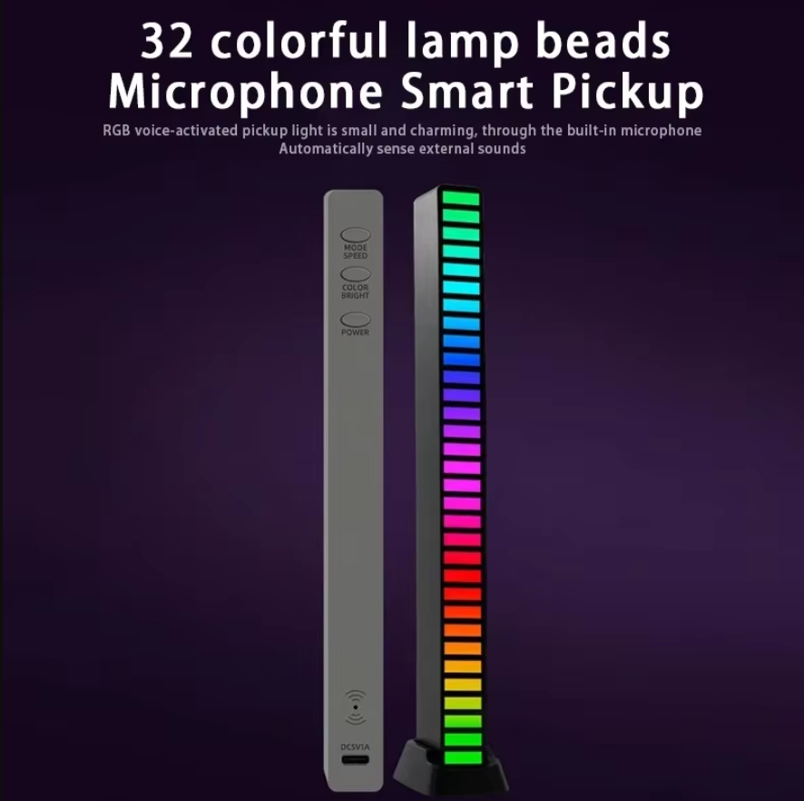 Music Levels Lights - Music Sync RGB LED Light Bar – Bluetooth Sound Reactive Ambient Lamp