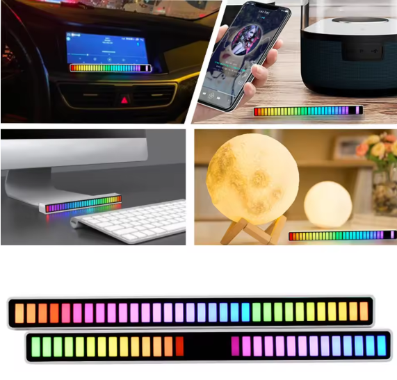 Music Levels Lights - Music Sync RGB LED Light Bar – Bluetooth Sound Reactive Ambient Lamp