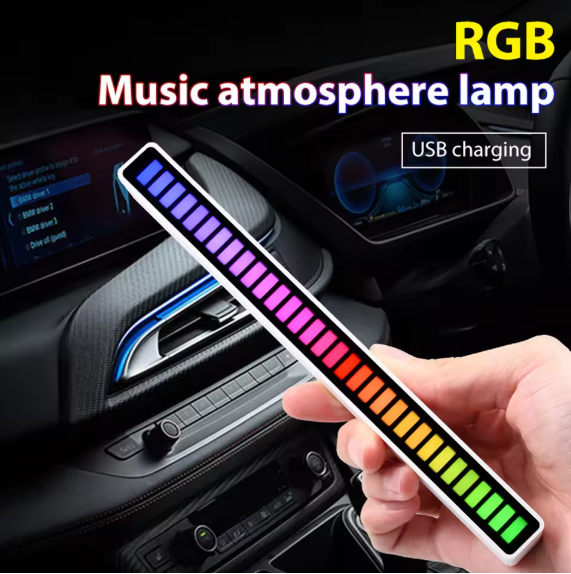 Music Levels Lights - Music Sync RGB LED Light Bar – Bluetooth Sound Reactive Ambient Lamp