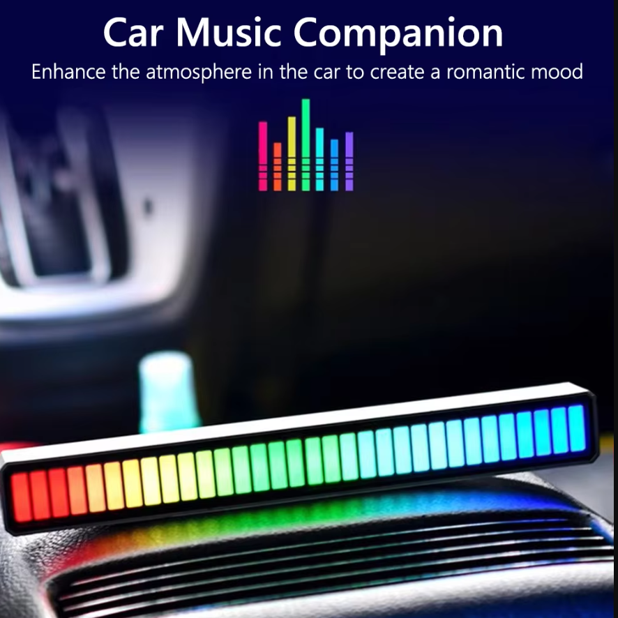 Music Levels Lights - Music Sync RGB LED Light Bar – Bluetooth Sound Reactive Ambient Lamp